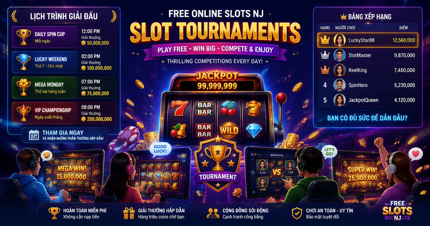 Khám phá thế giới free online slots nj và những trò chơi hấp dẫn