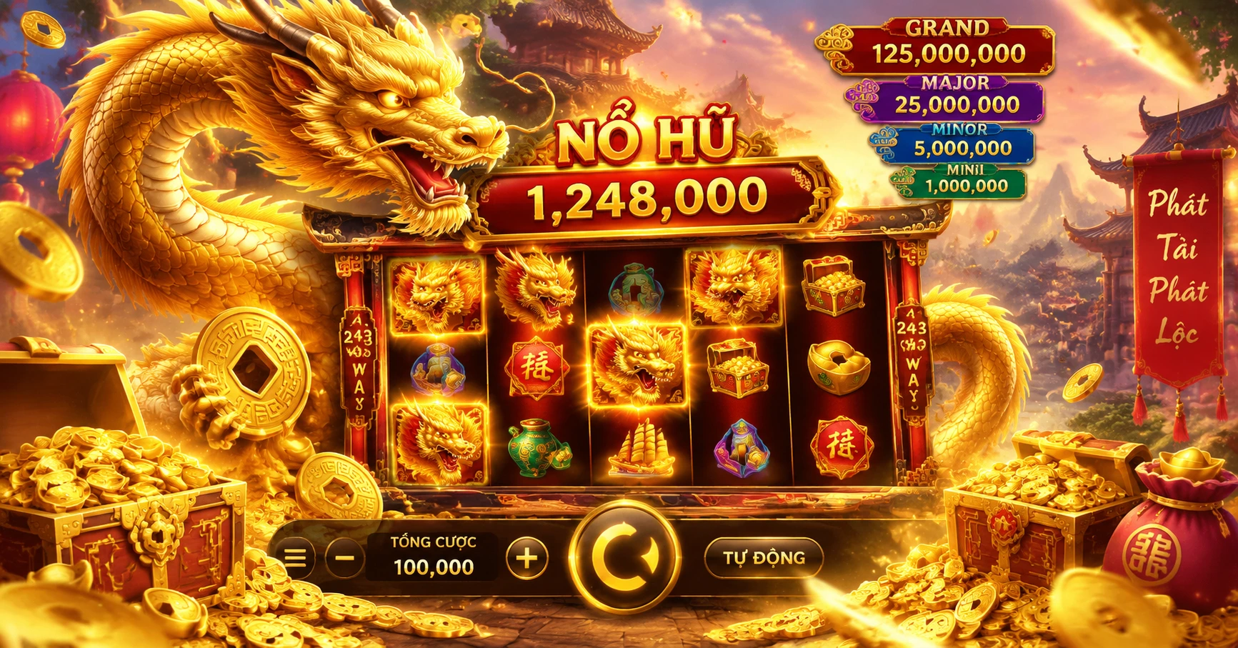 Treasure Dragon - Online Slots: Trải Nghiệm Game Slot Đỉnh Cao